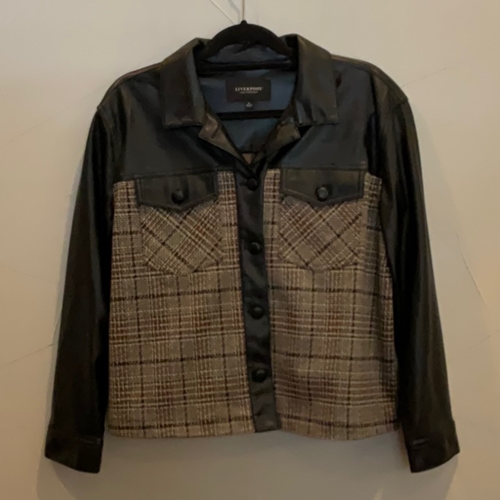 Liverpool Los Angeles Contrast Long Sleeve Shacket